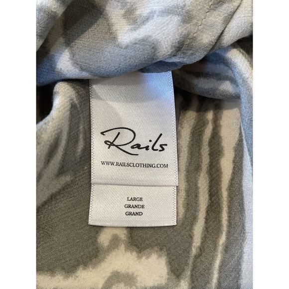 Rails‎ Black And Gray Cheetah Print Tiered Polyester Dress Size L - Picture 6 of 11